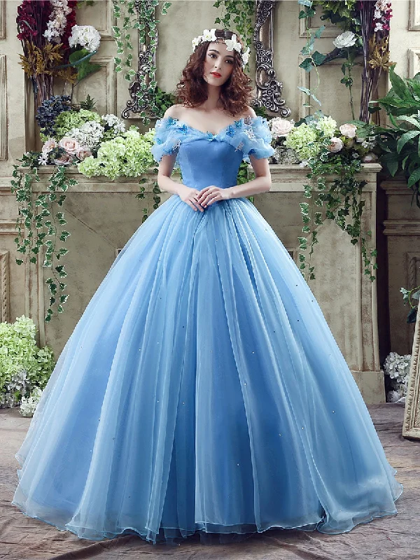 Blue Off Shoulder Long Prom Dresses, Formal Gown Blue Sweet 16 Dresses Tunics Practical durable Blue Off Shoulder Long Prom Dresses, Formal Gown Blue Sweet 16 Dresses Tunics Practical durable