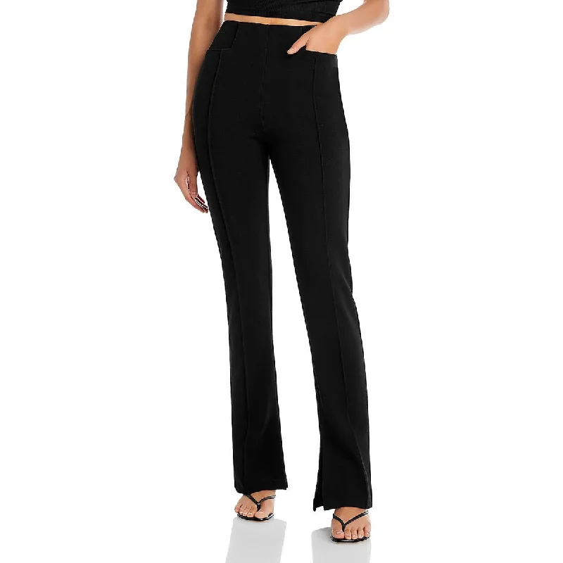 WAYF Womens High Rise Pintuck Straight Leg Pants Casual Lounge Pants