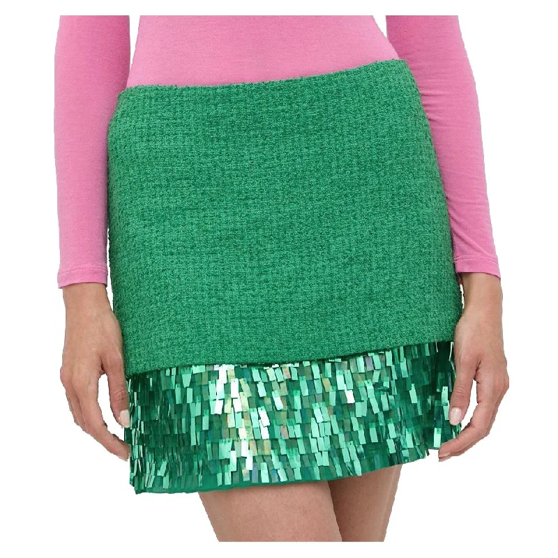 PINKO Green Cotton Skirt breathable skirt fabric