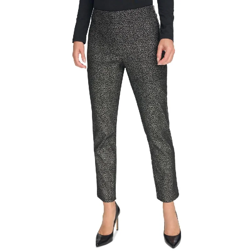 DKNY Womens Metallic Ankle Ankle Pants Elegant Palazzo Trousers