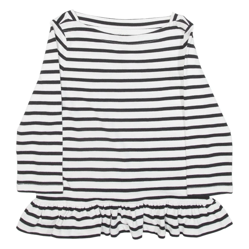 BROOME STREET Striped Sweatshirt White Womens XS Hoodie with Contrast Stitching Detailed Premium BROOME STREET Striped Sweatshirt White Womens XS Hoodie with Contrast Stitching Detailed Premium