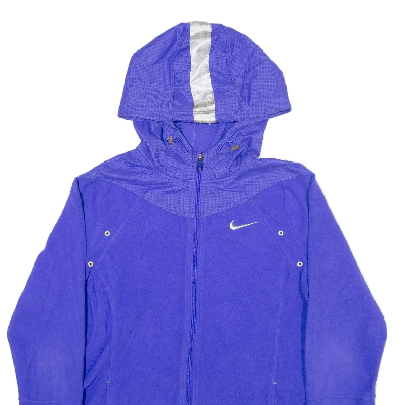 NIKE Hoodie Blue Full Zip Womens M Hoodie with Button Classic Timeless