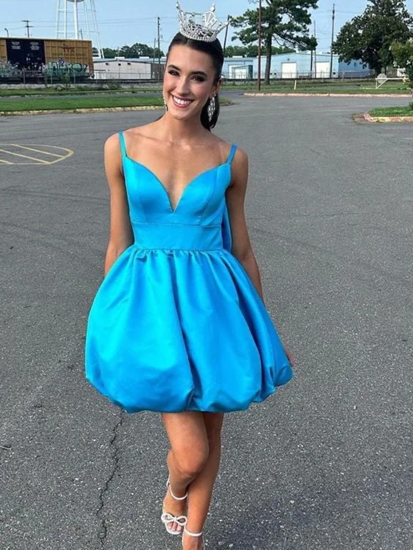 Cute V Neck Short White Pink Blue Prom Dresses, Short V Neck Formal Homecoming Dresses Off-the-shoulder Chic Trendy Cute V Neck Short White Pink Blue Prom Dresses, Short V Neck Formal Homecoming Dresses Off-the-shoulder Chic Trendy