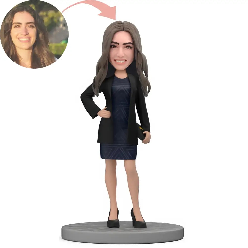 Custom Fashion Lady Boss In Skirt And Casual Suit Bobblehead lace skirt elegant