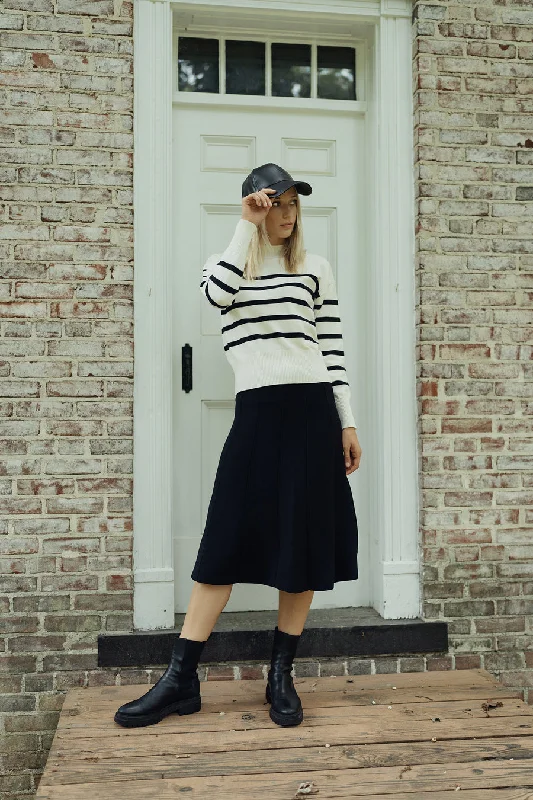 Profile Seam Knit Skirt linen skirt airy
