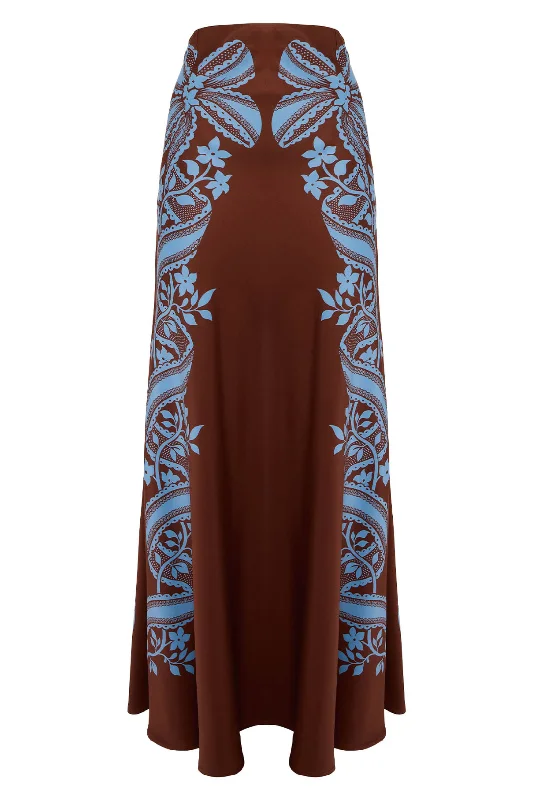 Sleek Skirt | Signoria Placée Brown lace skirt delicate