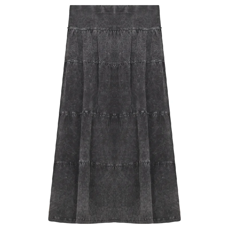 Dot Midi Tiered Skirt velvet skirt plush
