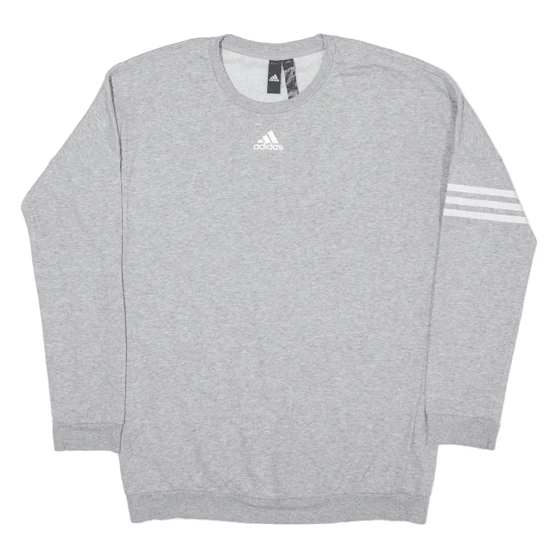 ADIDAS Womens Sweatshirt Grey S Hoodie with Logo Branding Identity