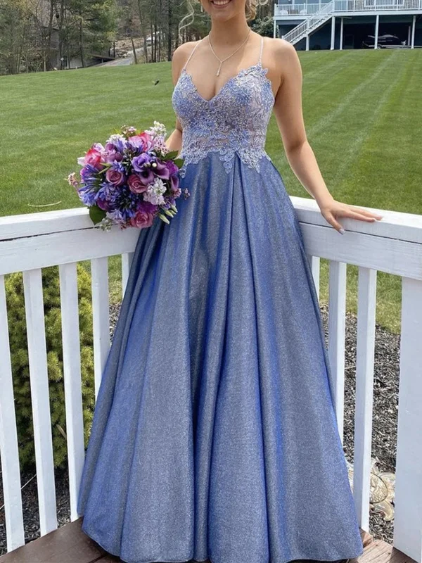 A Line V Neck Light Blue Lace Prom Dresses, Blue Lace Formal Evening Dresses Maxi Flowy Bohemian A Line V Neck Light Blue Lace Prom Dresses, Blue Lace Formal Evening Dresses Maxi Flowy Bohemian