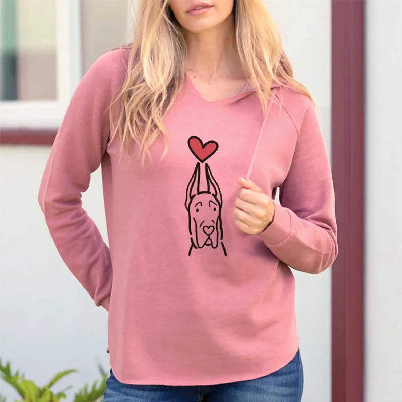 Love Always Great Dane with Cropped Ears - Cali Wave Hooded Sweatshirt Hoodie with Sequins Glamorous Eye-catching Love Always Great Dane with Cropped Ears - Cali Wave Hooded Sweatshirt Hoodie with Sequins Glamorous Eye-catching