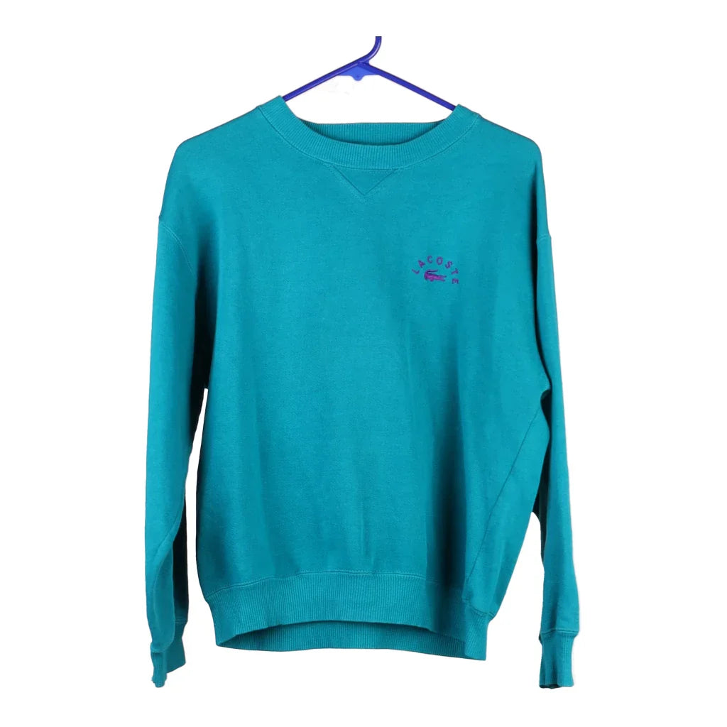 Lacoste Sweatshirt - Small Blue Cotton Cotton Hoodie Fleece Lining Warmth