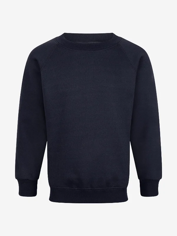 Zeco Kids School Crew Neck Sweatshirt in Navy Hoodie with Logo Branding Identity