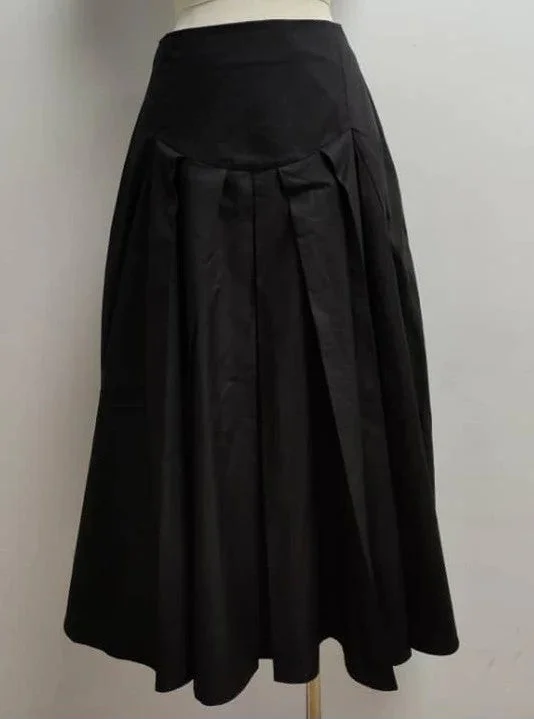 Nod NY Pleated Midi Skirt leather skirt sleek