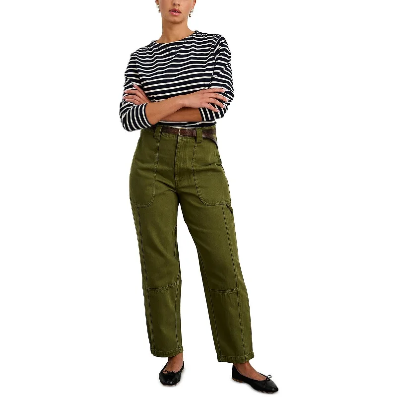 Alex Mill Womens Pheobe Straight Leg Utility Cargo Pants Chic Slim Fit Pants