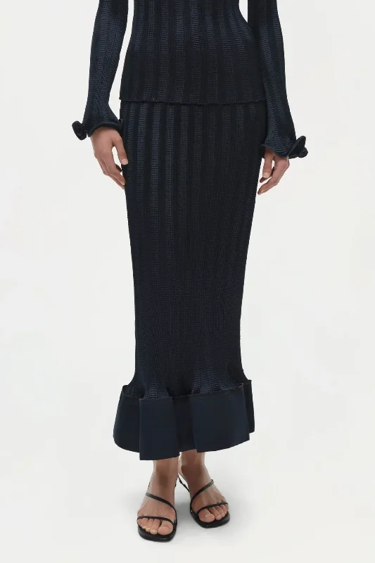 Hollis Midi Skirt | Black tiered skirt playful