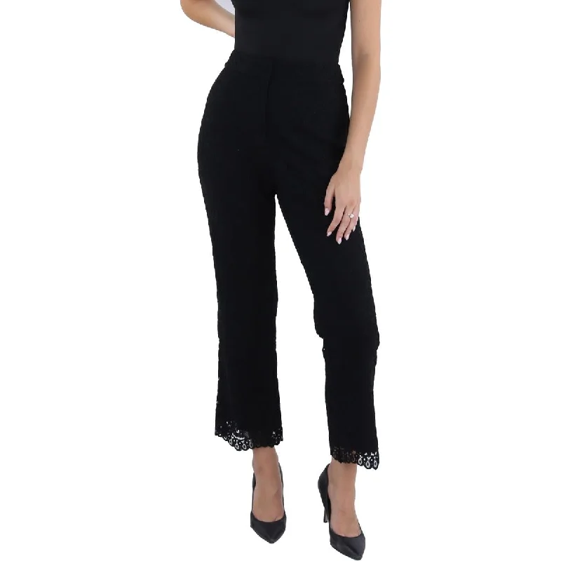 Derek Lam 10 Crosby Womens Dara Lace High Rise Flared Pants Classic Flared Pants