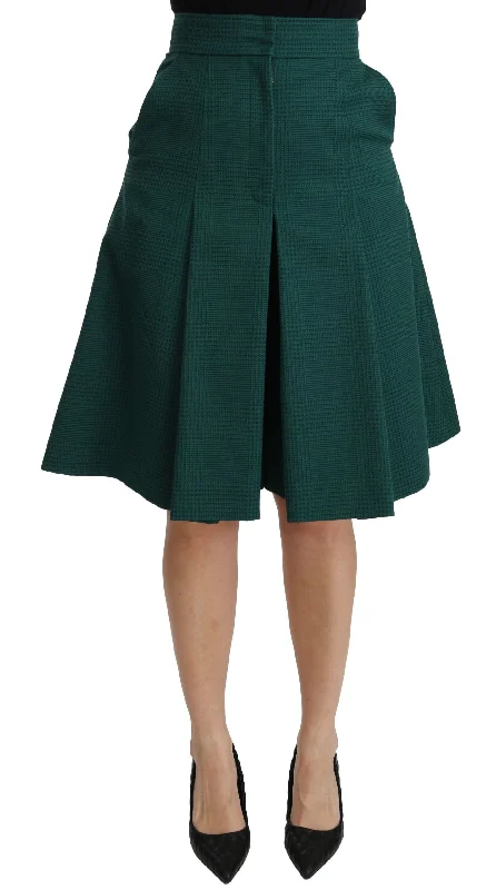 Dolce & Gabbana Elegant High Waist Knee Length Skirt cotton skirt soft
