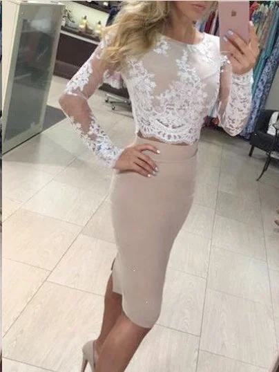 Long Sleeve Two Piece Homecoming Dresses Column Short Prom Dress Sexy Party Dress JK667 Tunics Trousers formal Long Sleeve Two Piece Homecoming Dresses Column Short Prom Dress Sexy Party Dress JK667 Tunics Trousers formal