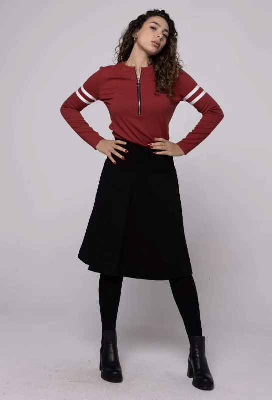 UpTown Panel Skater Skirt silk skirt lustrous