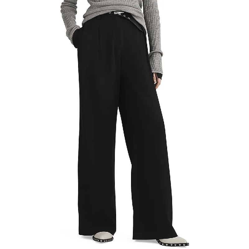 Rag & Bone Womens Benett Work Pant Wide Leg Dress Pants High-Waist Jogger Pants