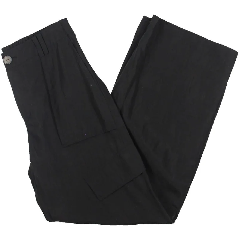Vince Womens Tencel Wide Leg Cargo Pants Trendy Printed Leggings
