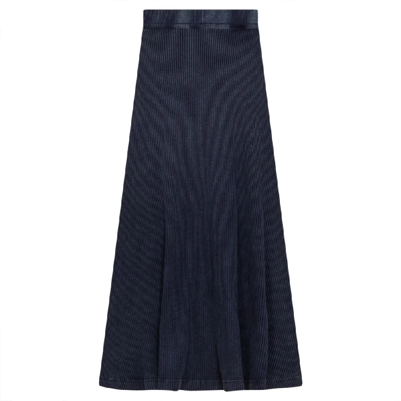 Spades Stone Wash Ribbed Maxi Skirt lace skirt romantic