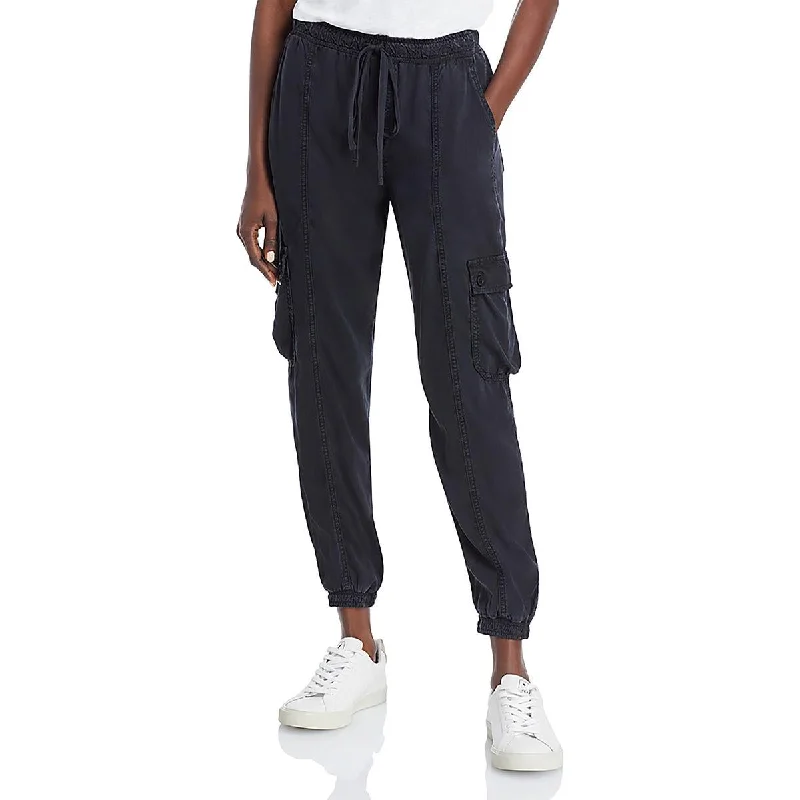 Bella Dahl Womens High Rise Jogger Cargo Pants Soft Stretch Leggings