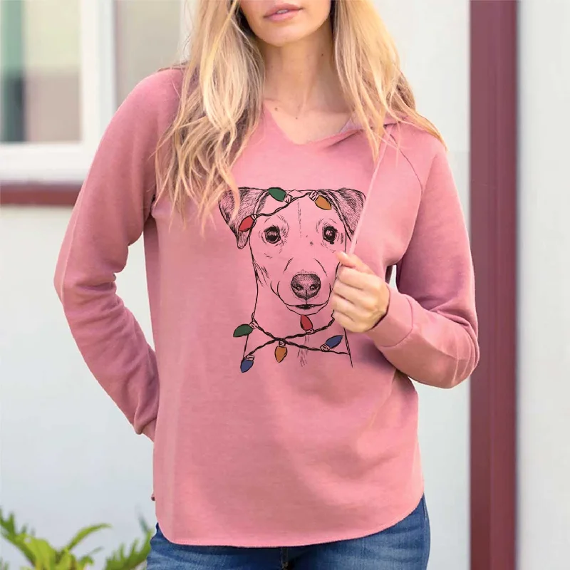 Christmas Lights Ally the Jack Russell Terrier - Cali Wave Hooded Sweatshirt Hoodie with Hood Adjustable Protection Christmas Lights Ally the Jack Russell Terrier - Cali Wave Hooded Sweatshirt Hoodie with Hood Adjustable Protection