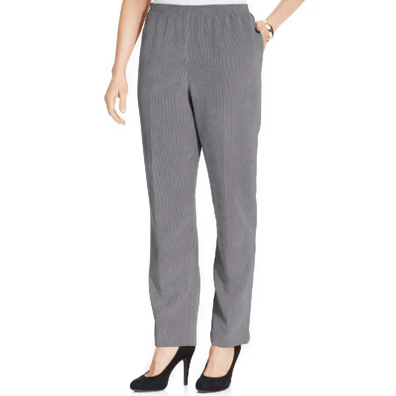 Alfred Dunner Womens Petites Solid Smocked Corduroy Pants Comfortable Denim Leggings Alfred Dunner Womens Petites Solid Smocked Corduroy Pants Comfortable Denim Leggings