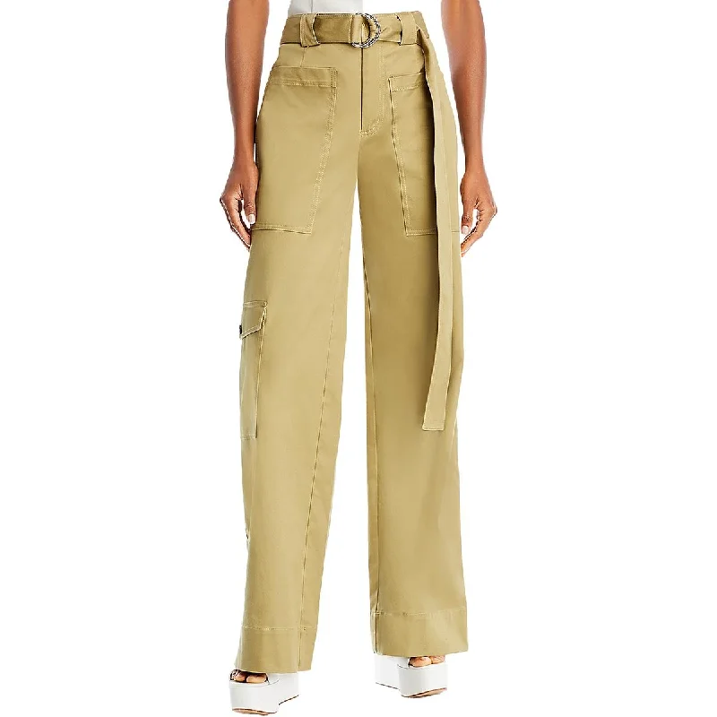 Proenza Schouler Womens Cargo High Rise Cargo Pants Trendy High-Waist Trousers