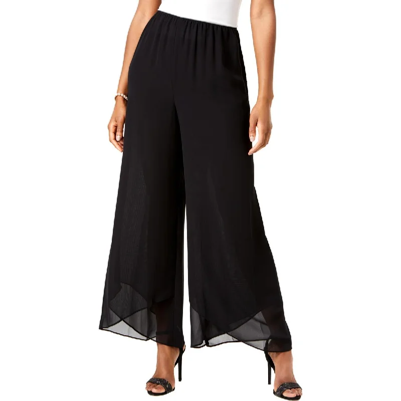 Alex Evenings Womens Sheer Elastic Waist Dress Pants Casual Yoga Pants