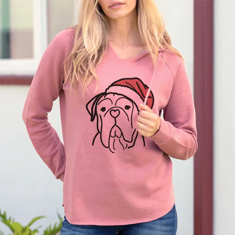 Jolly Bull Mastiff - Vivian - Cali Wave Hooded Sweatshirt Hoodie with Belted Waist Structured Tailored