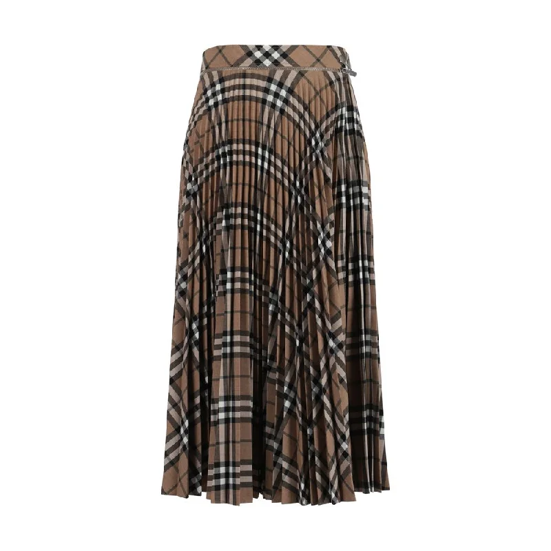 Burberry Evening Midi Skirts floral skirt print