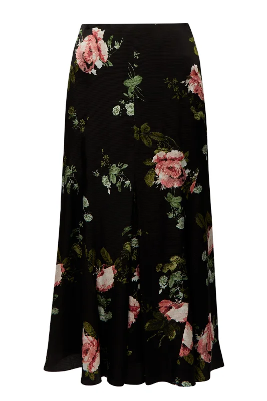 Ankle Length A Line Skirt | Blush linen skirt light