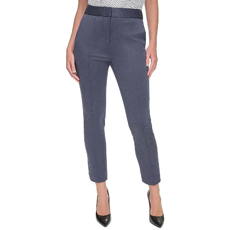 Tommy Hilfiger Womens High Rise Ankle Ankle Pants Chic Checkered Pants