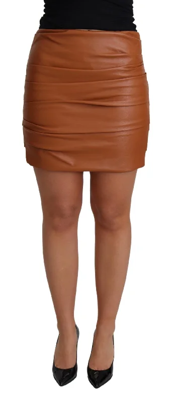 Dolce & Gabbana High Waist Chic Leather Skirt pencil skirt chic