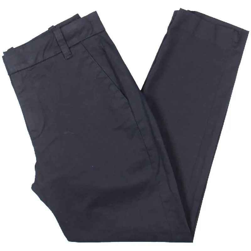 Vince Womens Solid Cropped Chino Pants Modern Bootcut Pants