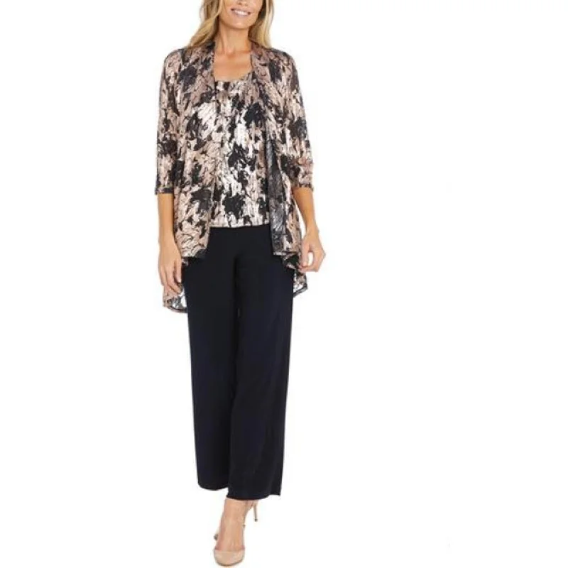 R&M Richards Womens Knit Pull On Dress Pants Soft Stretch Pants