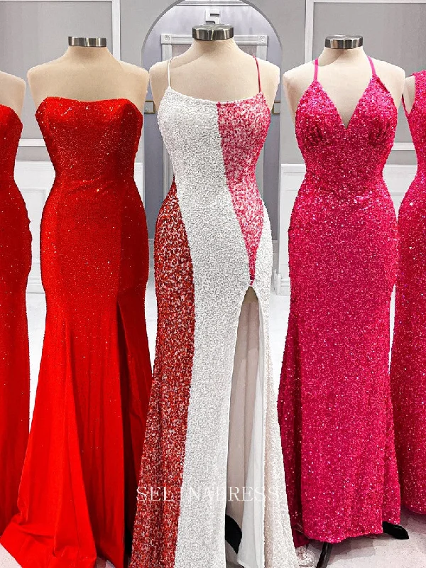 Mermaid Spaghetti Straps Sequins Long Prom Dress Modest Party Dress Evening Dress #LOP010 Tunics Favorite customer Mermaid Spaghetti Straps Sequins Long Prom Dress Modest Party Dress Evening Dress #LOP010 Tunics Favorite customer