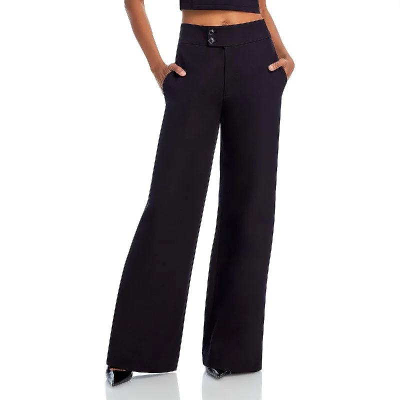 FRAME Womens High Rise Stretch Wide Leg Pants Trendy Printed Leggings