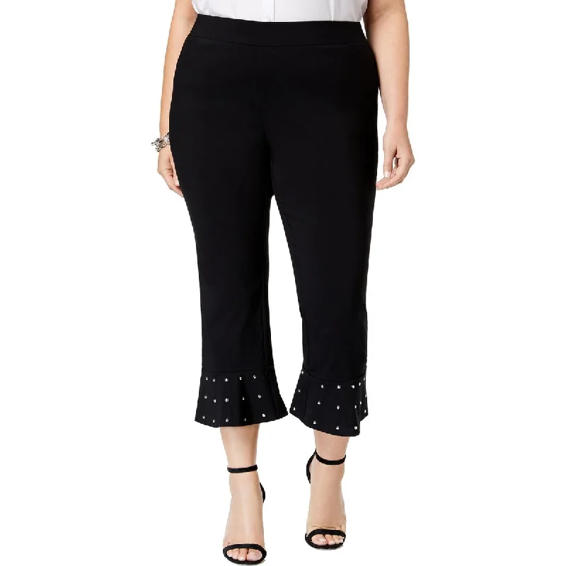 INC Womens Plus Ponte Studded Capri Pants Classic Chino Pants
