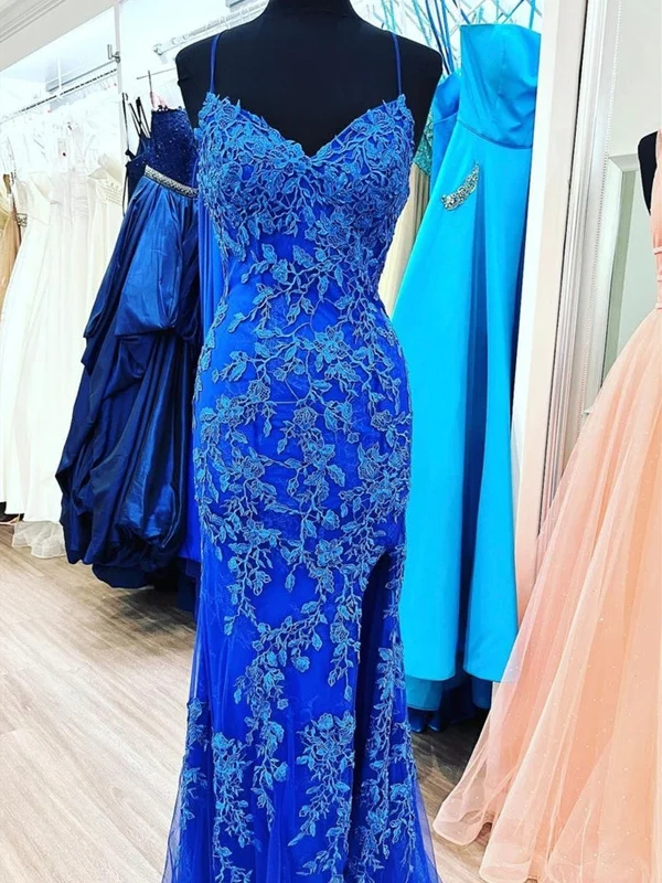 V Neck Blue Lace Mermaid Prom Dresses, Blue Mermaid Lace Formal Graduation Dresses Tunics Business professional V Neck Blue Lace Mermaid Prom Dresses, Blue Mermaid Lace Formal Graduation Dresses Tunics Business professional