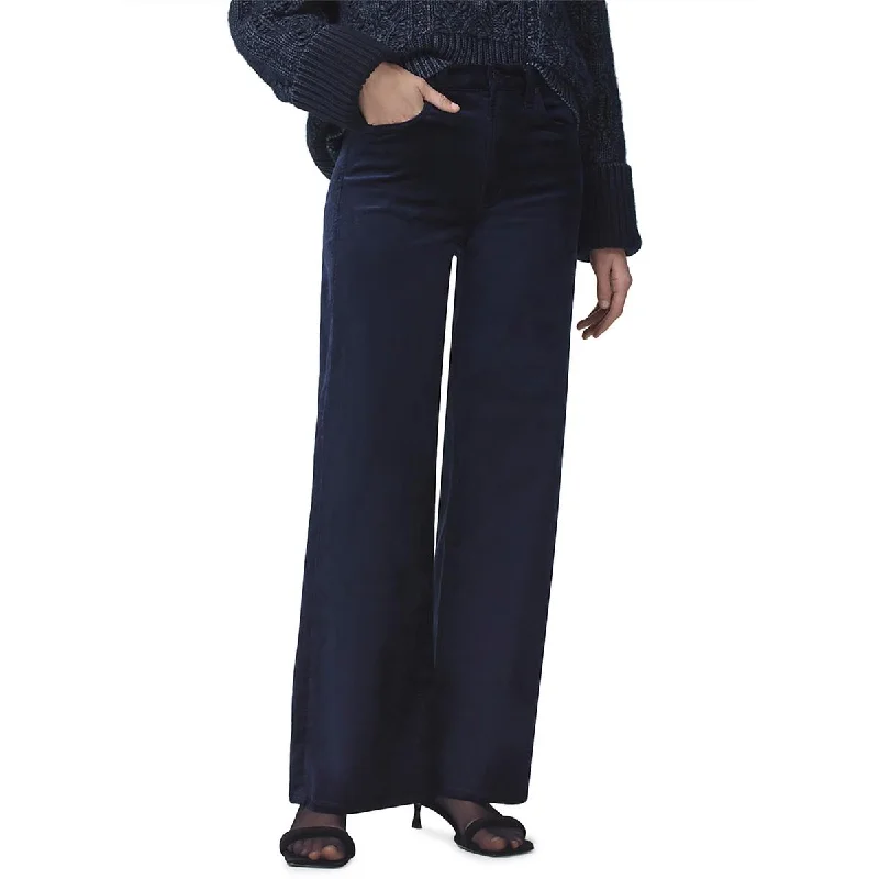 Citizens of Humanity Womens Paloma Velvet High Rise Wide Leg Pants Fashionable Sporty Pants Citizens of Humanity Womens Paloma Velvet High Rise Wide Leg Pants Fashionable Sporty Pants