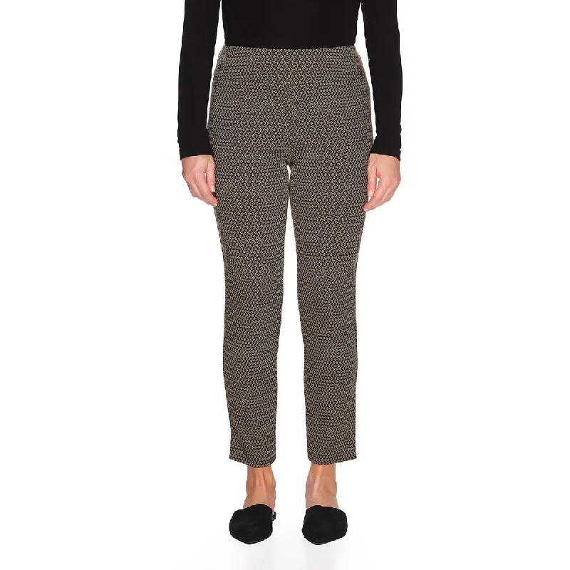 Cooper & Ella Womens Pattern Rayon Ankle Pants Relaxed Fit Trousers