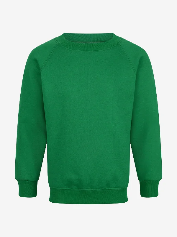 Zeco Kids School Crew Neck Sweatshirt in Green Hoodie with Front Slit Layering Stylish Zeco Kids School Crew Neck Sweatshirt in Green Hoodie with Front Slit Layering Stylish