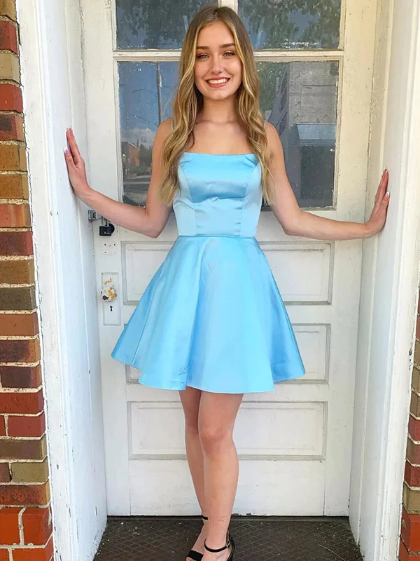Backless Short Blue Prom Dresses, Open Back Short Blue Formal Homecoming Dresses Tunics Brand named Backless Short Blue Prom Dresses, Open Back Short Blue Formal Homecoming Dresses Tunics Brand named