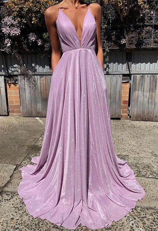 Gorgeous Spaghetti-Straps Long Prom Dress | Sequins V-Neck Evening Party Dress BC1727 High-Low Hemline Casual Gorgeous Spaghetti-Straps Long Prom Dress | Sequins V-Neck Evening Party Dress BC1727 High-Low Hemline Casual