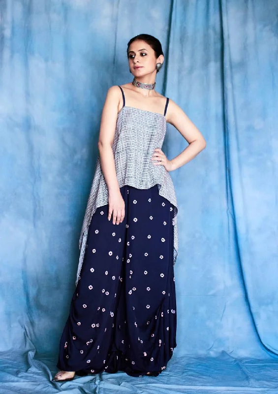 Bandhej Draped Pants with Block Printed Loop Top as seen on Rasika Duggal Fashionable Jogger Pants Bandhej Draped Pants with Block Printed Loop Top as seen on Rasika Duggal Fashionable Jogger Pants