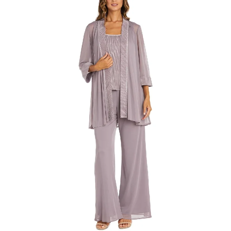 R&M Richards Womens 3PCS Pleated Pant Outfit Warm Wool Trousers