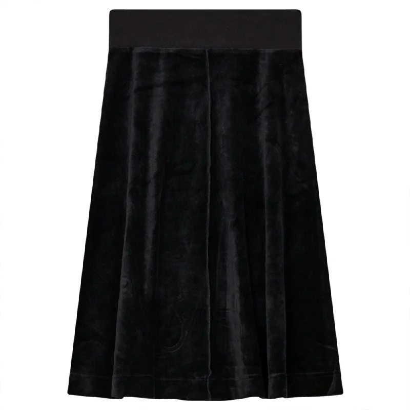 Vivid Velour Midi Aline Skirt patchwork skirt art